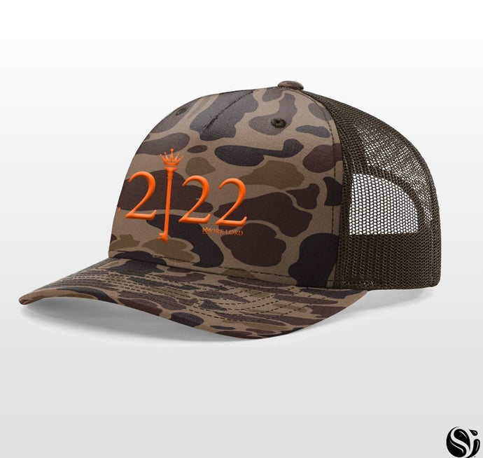 22:22 Camo Orange Hat